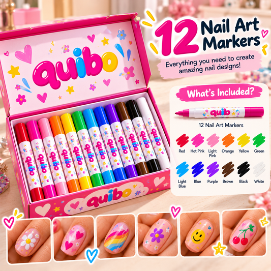 Quibo™ Dual-Tip Nail Art Markers